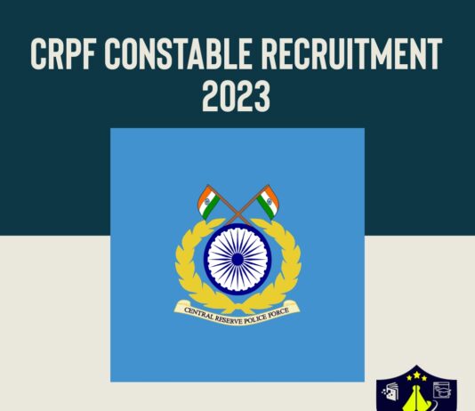 CRPF Constable Recruitment 2023 Notification 1
