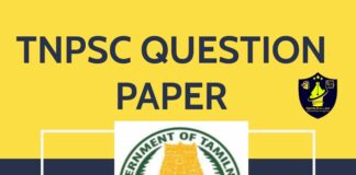 TNPSC QUESTION PAPER