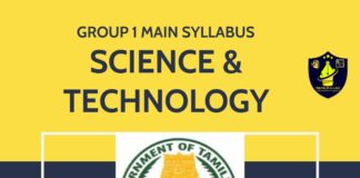 TNPSC Group1 Mains Science and tech Syllabus Tamil and English