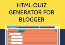 HTML QUIZ GENERATOR FOR BLOGGER
