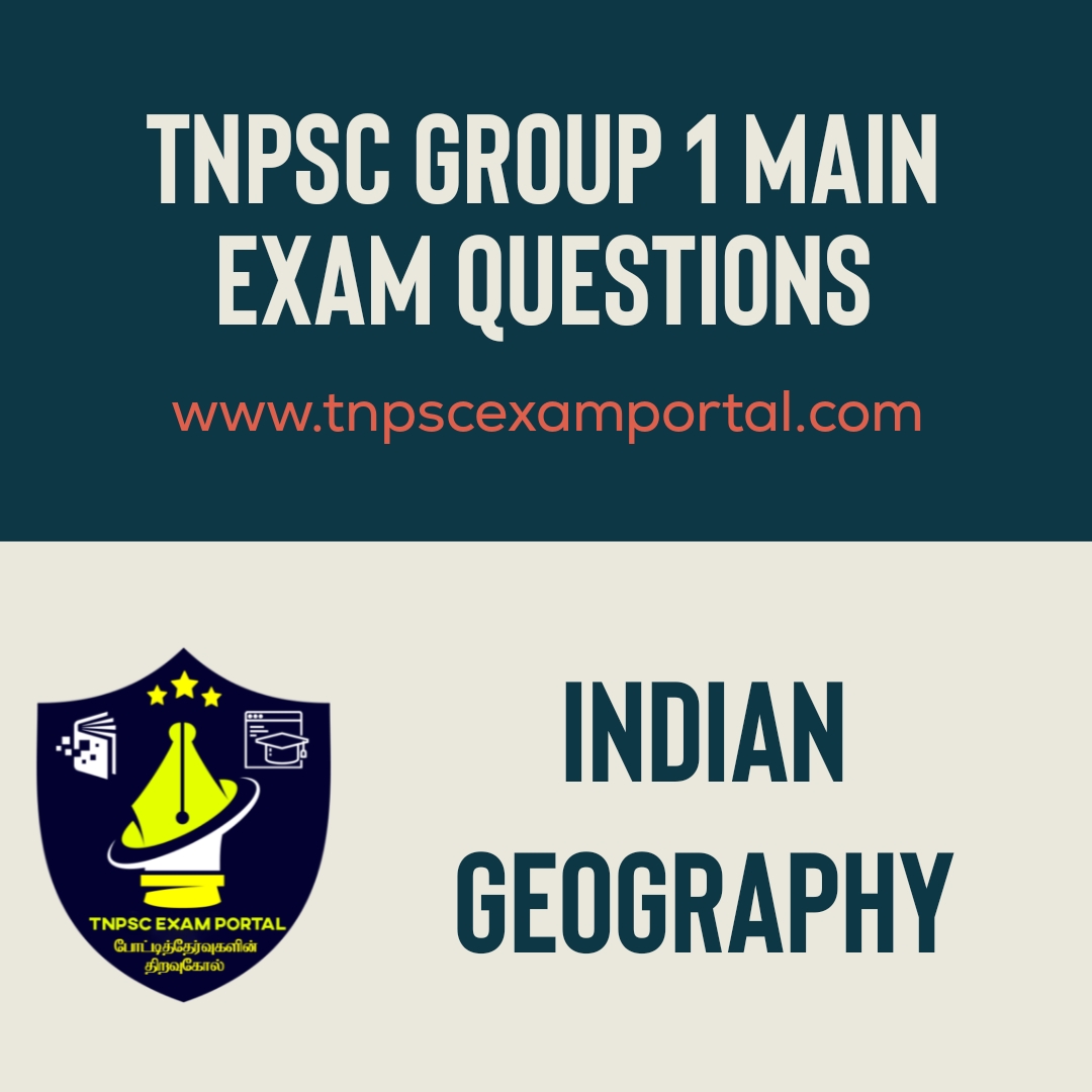 TNPSC Group1 Mains Geography 2019 Questions Tamil and English