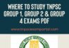 Where to Study TNPSC Group1 and Group2 and Group4 Exams pdf