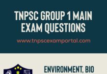 TNPSC Group1 Mains Environment 2023 Questions Tamil and English