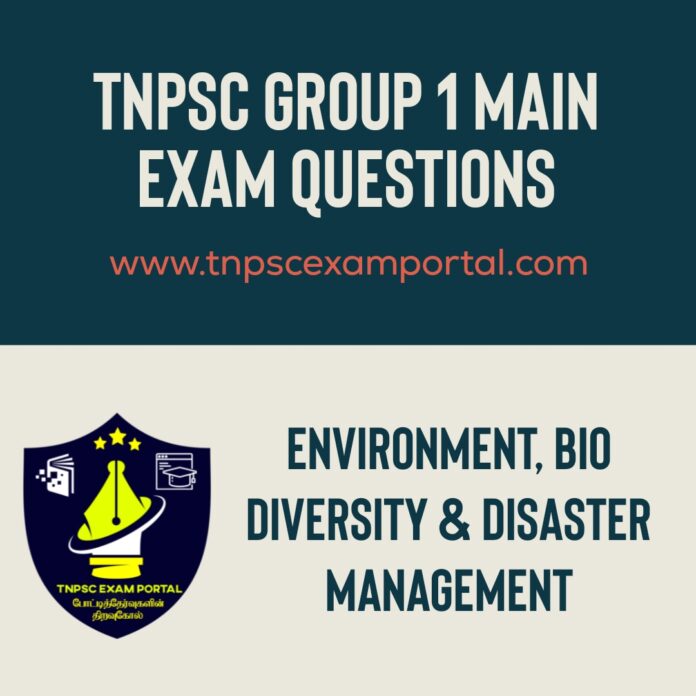 TNPSC Group1 Mains Environment 2023 Questions Tamil and English
