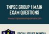 TNPSC Group1 Mains Social Issues 2023 Questions Tamil and English
