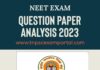NEET EXAM QUESTION PAPER ANALYSIS 2023 2